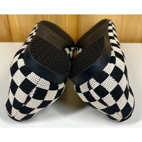 Vivaia Shoes EU 40 US 9 B Margot 2.0 V Cut Square Toe in Checker Flats NWOB - Picture 10 of 10